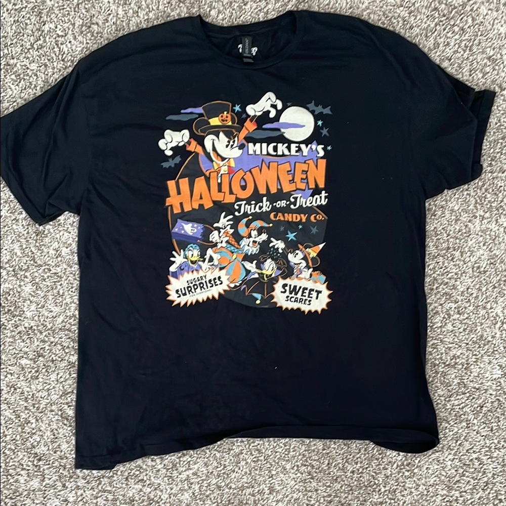 Disney Black Halloween Graphic Tee Short Sleeve